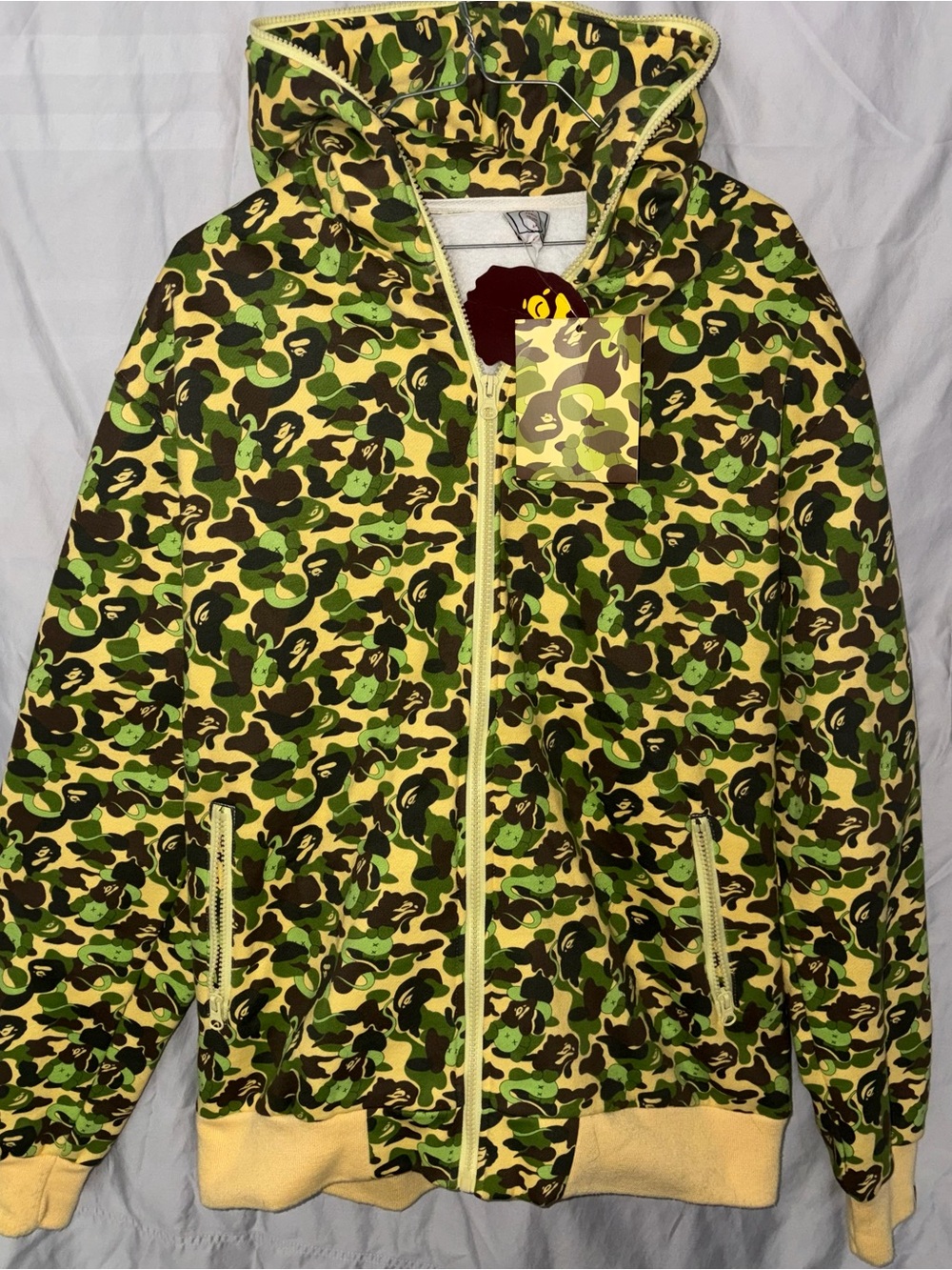 A-Bathing-Ape Camo Zip-Up Hoodie Jacket in Green